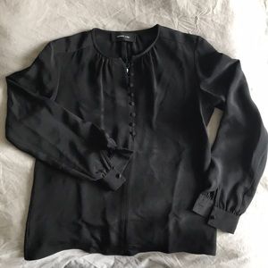 Black silk button up by Derek Lam